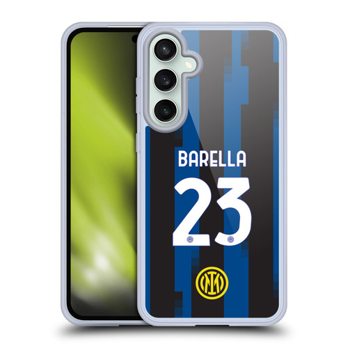 Fc Internazionale Milano 2023/24 Players Home Kit Nicolò Barella Soft Gel Case for Samsung Galaxy S23 FE 5G & MagSafe