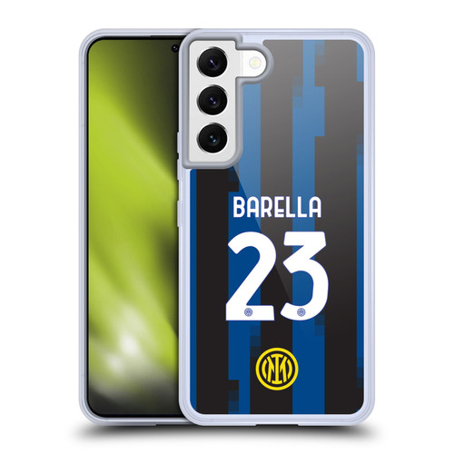 Fc Internazionale Milano 2023/24 Players Home Kit Nicolò Barella Soft Gel Case for Samsung Galaxy S22 5G & MagSafe