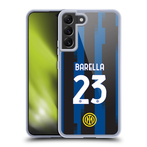 Fc Internazionale Milano 2023/24 Players Home Kit Nicolò Barella Soft Gel Case for Samsung Galaxy S22+ 5G & MagSafe