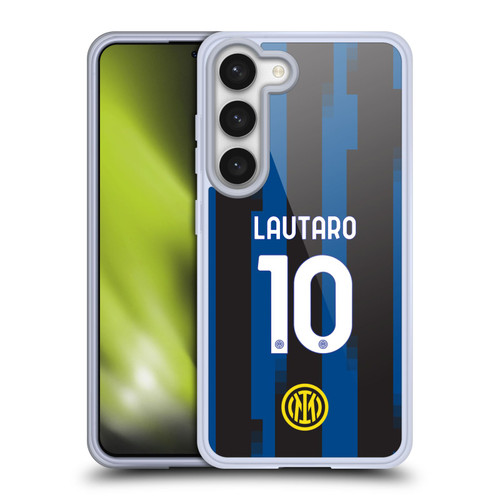 Fc Internazionale Milano 2023/24 Players Home Kit Lautaro Martínez Soft Gel Case for Samsung Galaxy S23 5G & MagSafe