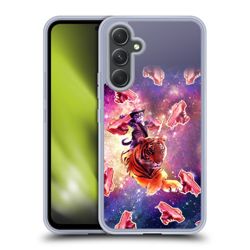 Random Galaxy Space Cat Tiger Unicorn With Bacons Soft Gel Case for Samsung Galaxy A54 5G