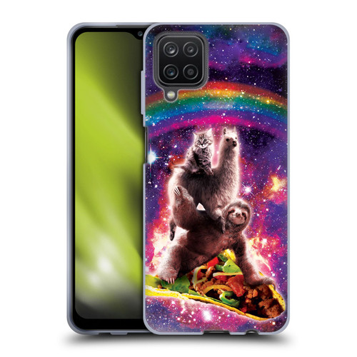 Random Galaxy Animals Space Cat Llama Sloth On Taco Soft Gel Case for Samsung Galaxy A12 (2020)