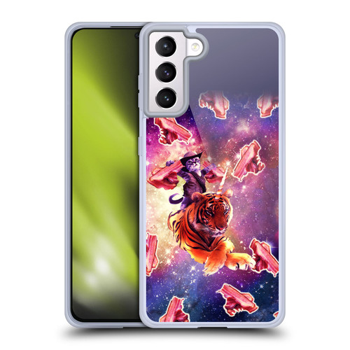 Random Galaxy Space Cat Tiger Unicorn With Bacons Soft Gel Case for Samsung Galaxy S21+ 5G & MagSafe