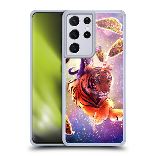 Random Galaxy Space Cat Tiger Unicorn & Tacos Soft Gel Case for Samsung Galaxy S21 Ultra 5G & MagSafe