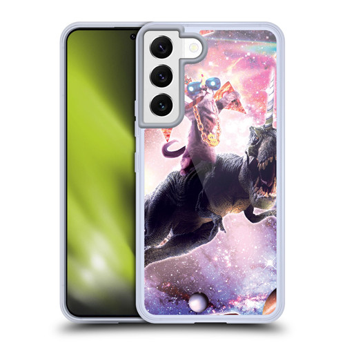 Random Galaxy Space Cat Thug & Dinosaur Unicorn Soft Gel Case for Samsung Galaxy S22 5G & MagSafe