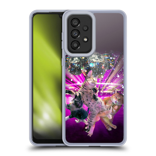 Random Galaxy Animals Disco Dancing Cat Soft Gel Case for Samsung Galaxy A33 5G (2022)
