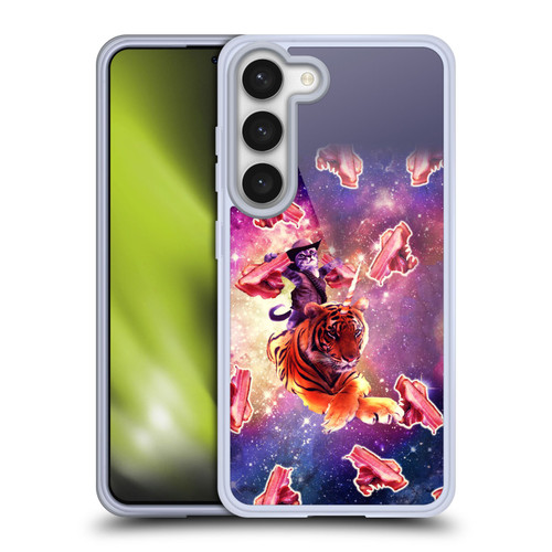 Random Galaxy Space Cat Tiger Unicorn With Bacons Soft Gel Case for Samsung Galaxy S23 5G & MagSafe