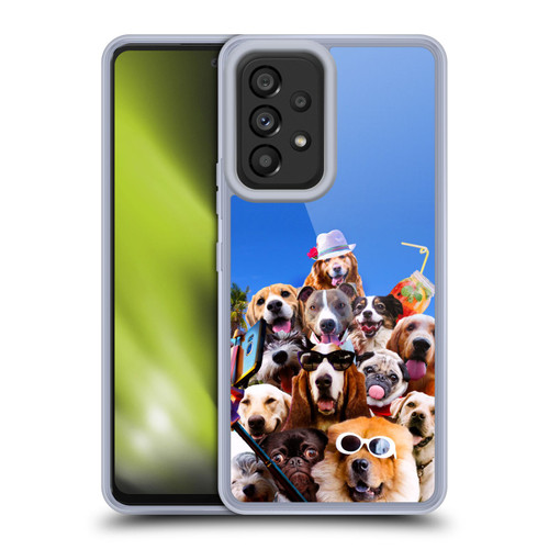 Random Galaxy Animals Beach Dog Selfie With Glasses Soft Gel Case for Samsung Galaxy A53 5G (2022)