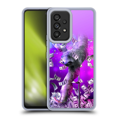 Random Galaxy Animals Dancing Strip Pole Sloth Soft Gel Case for Samsung Galaxy A53 5G (2022)