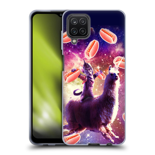 Random Galaxy Space Llama Hotdog Cat Warrior Soft Gel Case for Samsung Galaxy A12 (2020)