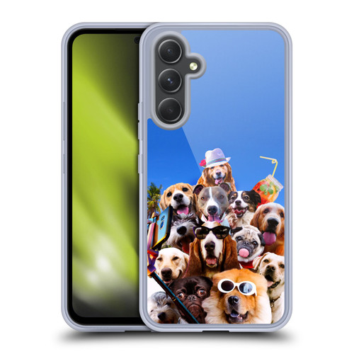 Random Galaxy Animals Beach Dog Selfie With Glasses Soft Gel Case for Samsung Galaxy A54 5G