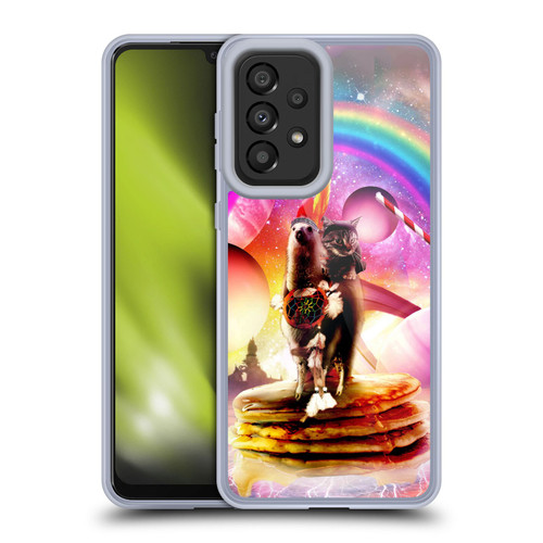 Random Galaxy Space Llama Cat & Electric Pancakes Soft Gel Case for Samsung Galaxy A33 5G (2022)