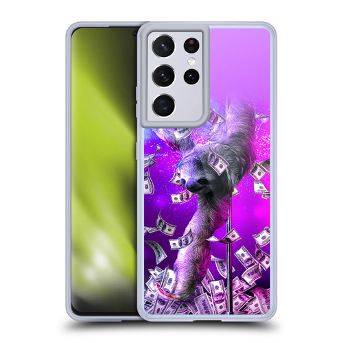 Random Galaxy Animals Dancing Strip Pole Sloth Soft Gel Case for Samsung Galaxy S21 Ultra 5G & MagSafe