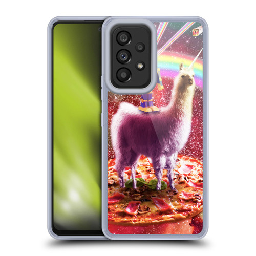 Random Galaxy Space Llama Robot & Pizza Soft Gel Case for Samsung Galaxy A53 5G (2022)