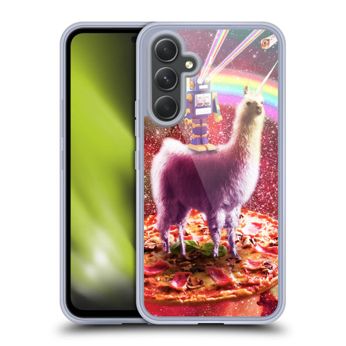 Random Galaxy Space Llama Robot & Pizza Soft Gel Case for Samsung Galaxy A54 5G
