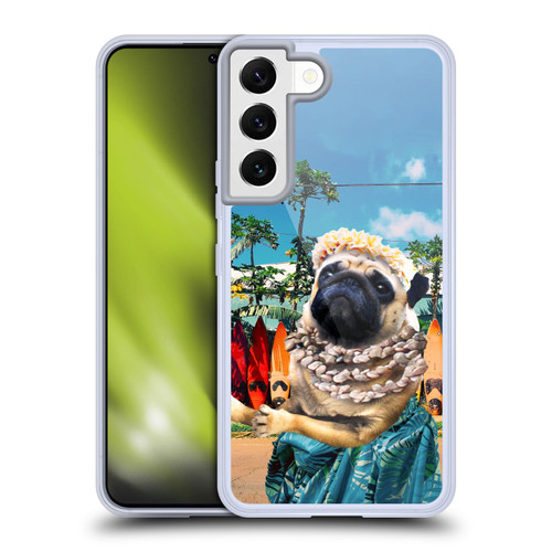 Random Galaxy Animals Aloha Hawaiian Pug Soft Gel Case for Samsung Galaxy S22 5G & MagSafe