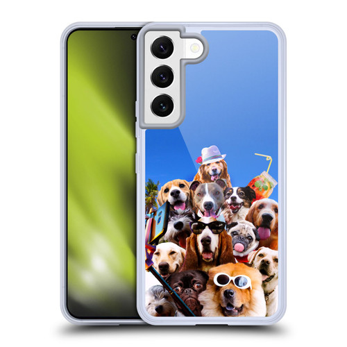 Random Galaxy Animals Beach Dog Selfie With Glasses Soft Gel Case for Samsung Galaxy S22 5G & MagSafe