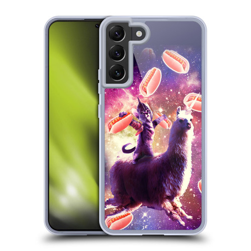 Random Galaxy Space Llama Hotdog Cat Warrior Soft Gel Case for Samsung Galaxy S22+ 5G & MagSafe