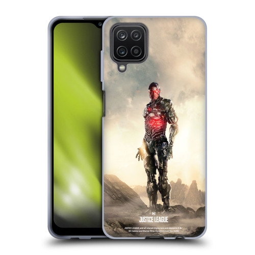Justice League Movie Character Posters Cyborg Soft Gel Case for Samsung Galaxy A12 (2020)