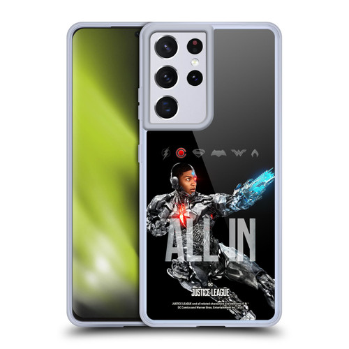 Justice League Movie Posters Cyborg Soft Gel Case for Samsung Galaxy S21 Ultra 5G & MagSafe