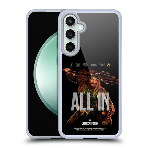 Justice League Movie Posters Aquaman Soft Gel Case for Samsung Galaxy S23 FE 5G & MagSafe