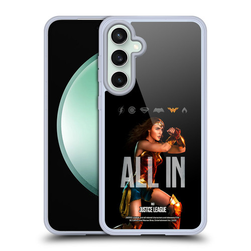 Justice League Movie Posters Wonder Woman Soft Gel Case for Samsung Galaxy S23 FE 5G & MagSafe