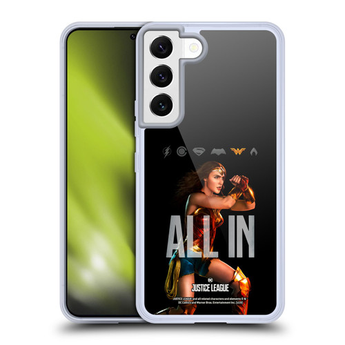 Justice League Movie Posters Wonder Woman Soft Gel Case for Samsung Galaxy S22 5G & MagSafe