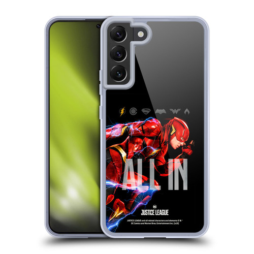 Justice League Movie Posters The Flash Soft Gel Case for Samsung Galaxy S22+ 5G & MagSafe