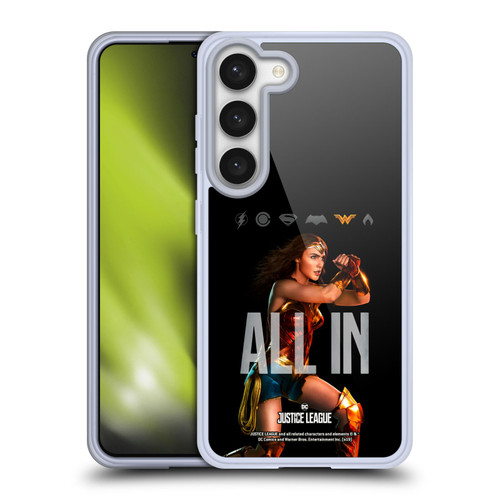 Justice League Movie Posters Wonder Woman Soft Gel Case for Samsung Galaxy S23 5G & MagSafe