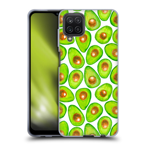 Katerina Kirilova Fruits & Foliage Patterns Avocado Soft Gel Case for Samsung Galaxy A12 (2020)