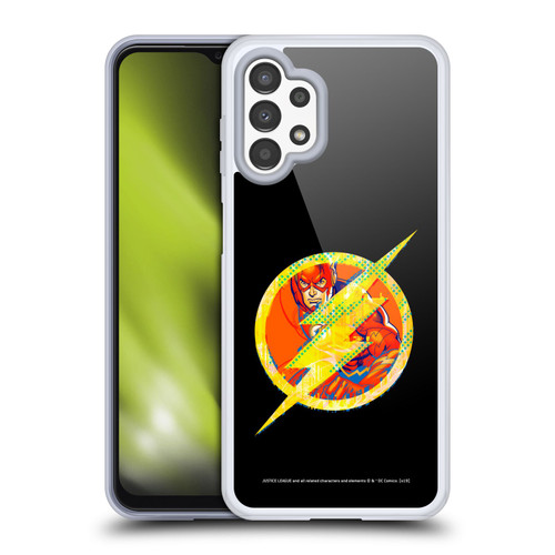 Justice League DC Comics Dark Electric Pop Icons The Flash Soft Gel Case for Samsung Galaxy A13 (2022)