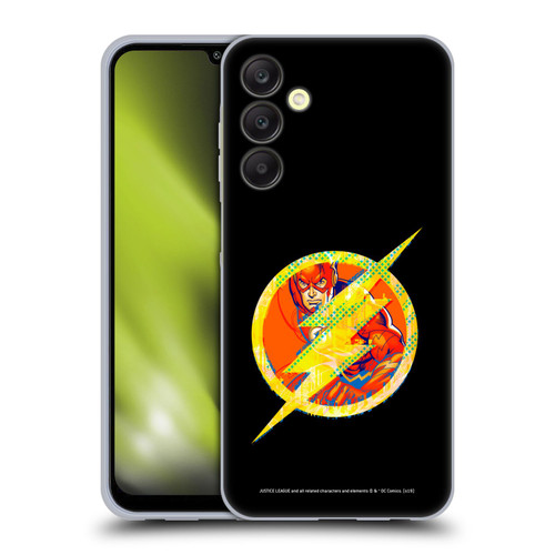 Justice League DC Comics Dark Electric Pop Icons The Flash Soft Gel Case for Samsung Galaxy A25 5G