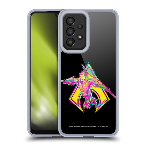 Justice League DC Comics Dark Electric Pop Icons Aquaman Soft Gel Case for Samsung Galaxy A33 5G (2022)