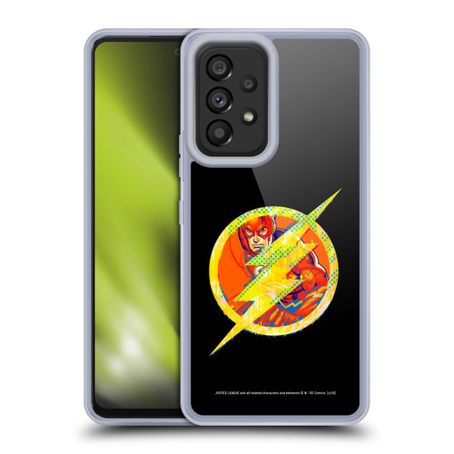 Justice League DC Comics Dark Electric Pop Icons The Flash Soft Gel Case for Samsung Galaxy A53 5G (2022)