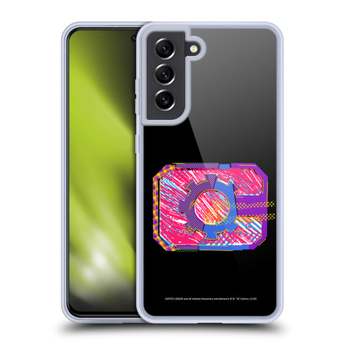 Justice League DC Comics Dark Electric Pop Icons Cyborg Soft Gel Case for Samsung Galaxy S21 FE 5G & MagSafe