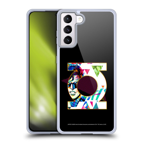 Justice League DC Comics Dark Electric Pop Icons Green Lantern Soft Gel Case for Samsung Galaxy S21+ 5G & MagSafe