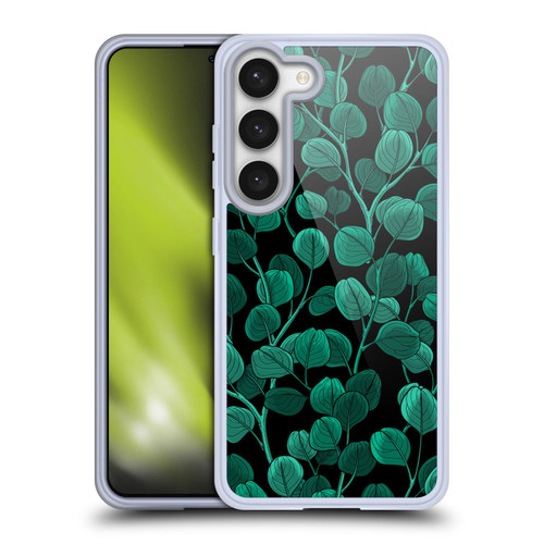 Katerina Kirilova Fruits & Foliage Patterns Eucalyptus Silver Dollar Soft Gel Case for Samsung Galaxy S23 5G & MagSafe