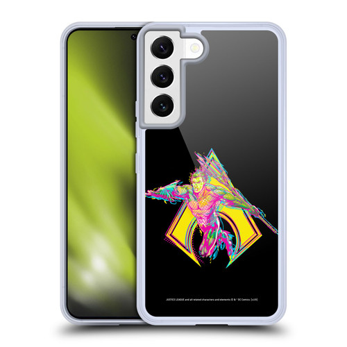 Justice League DC Comics Dark Electric Pop Icons Aquaman Soft Gel Case for Samsung Galaxy S22 5G & MagSafe