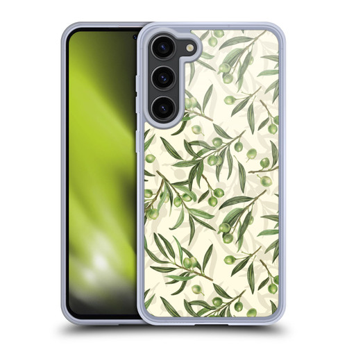 Katerina Kirilova Fruits & Foliage Patterns Olive Branches Soft Gel Case for Samsung Galaxy S23+ 5G & MagSafe