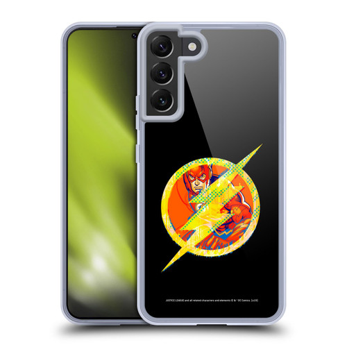 Justice League DC Comics Dark Electric Pop Icons The Flash Soft Gel Case for Samsung Galaxy S22+ 5G & MagSafe