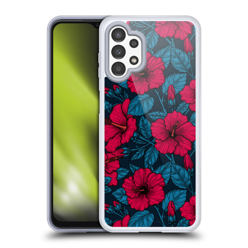 Katerina Kirilova Floral Patterns Night Peony Garden Soft Gel Case for Samsung Galaxy A13 (2022)