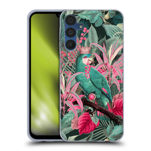 LebensArt Birds And Floral Parrot King Soft Gel Case for Samsung Galaxy A15 & MagSafe