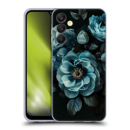 LebensArt Birds And Floral Watercolor Blooms Teal Soft Gel Case for Samsung Galaxy A25 5G