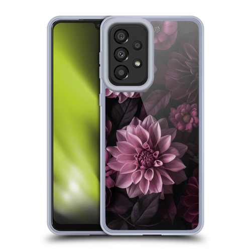 LebensArt Birds And Floral Dark Moody Dahlias And Peonies Soft Gel Case for Samsung Galaxy A33 5G (2022)