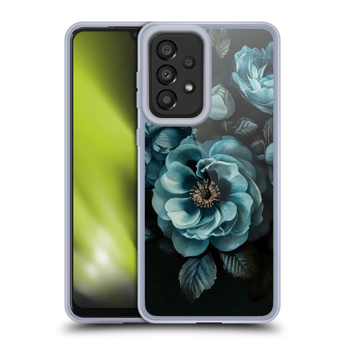 LebensArt Birds And Floral Watercolor Blooms Teal Soft Gel Case for Samsung Galaxy A33 5G (2022)