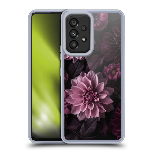LebensArt Birds And Floral Dark Moody Dahlias And Peonies Soft Gel Case for Samsung Galaxy A53 5G (2022)