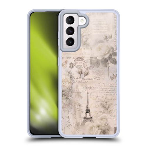 LebensArt Birds And Floral French Romance Ivory Beige Soft Gel Case for Samsung Galaxy S21 5G & MagSafe