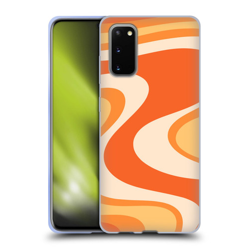 Kierkegaard Design Studio Retro Abstract Patterns Tangerine Wave Machine Soft Gel Case for Samsung Galaxy S20 / S20 5G