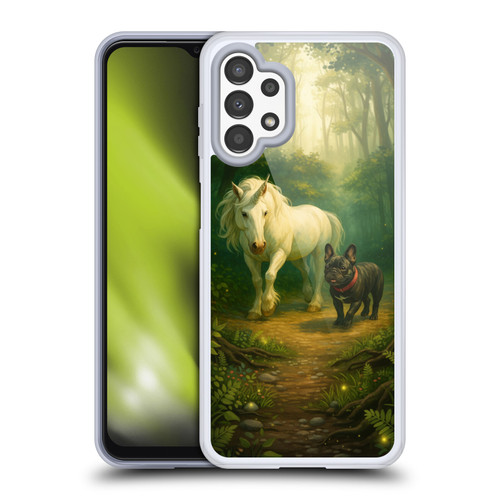Klaudia Senator French Bulldog Unicorn Forest Soft Gel Case for Samsung Galaxy A13 (2022)
