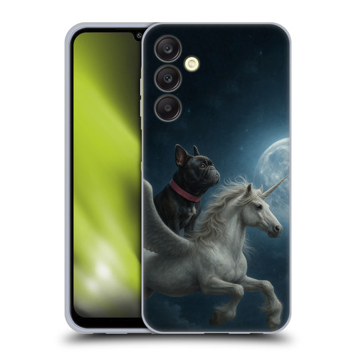 Klaudia Senator French Bulldog Unicorn Night Soft Gel Case for Samsung Galaxy A25 5G
